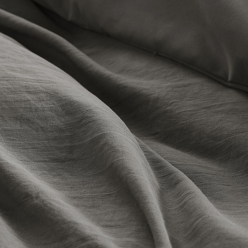 Porter - Twin/Twin Long Soft Washed Pleated Comforter Set - Gray