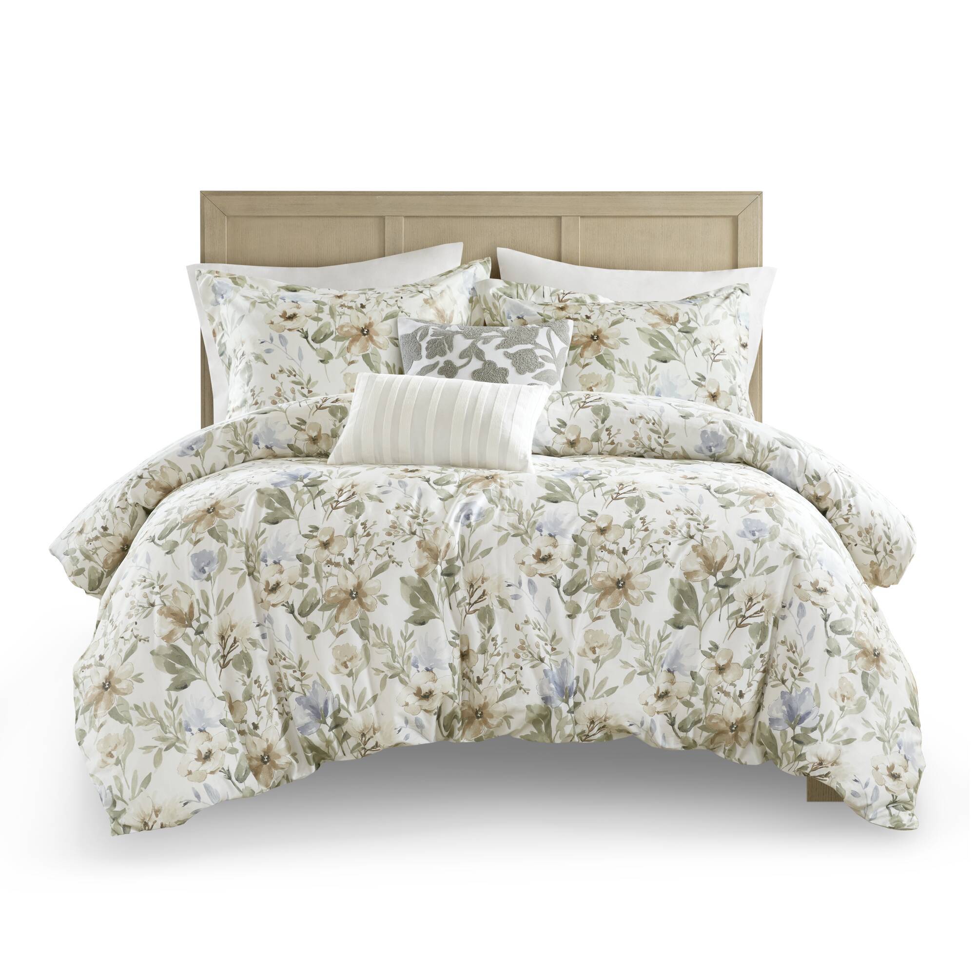 Herbal - Full/Queen 5 Piece Print Duvet Set - Multi