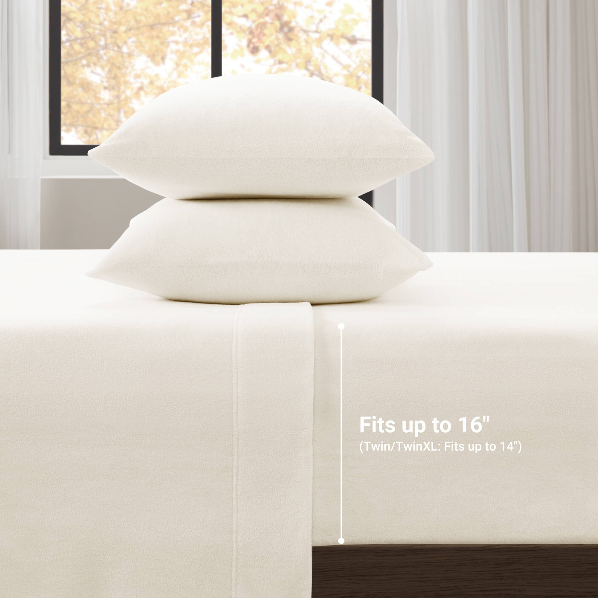 Micro Fleece - King Sheet Set - Ivory