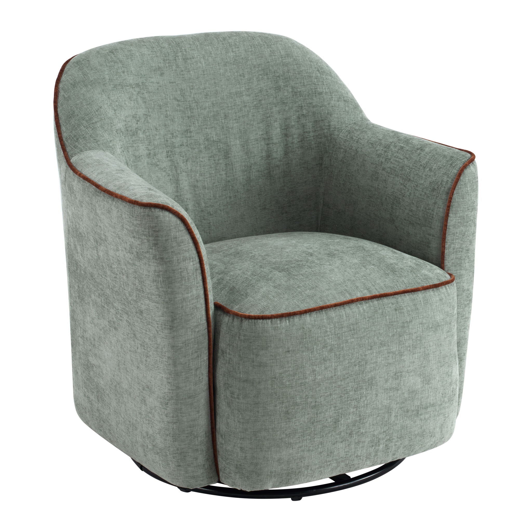360° Swivel Accent Chair With Flared Arms