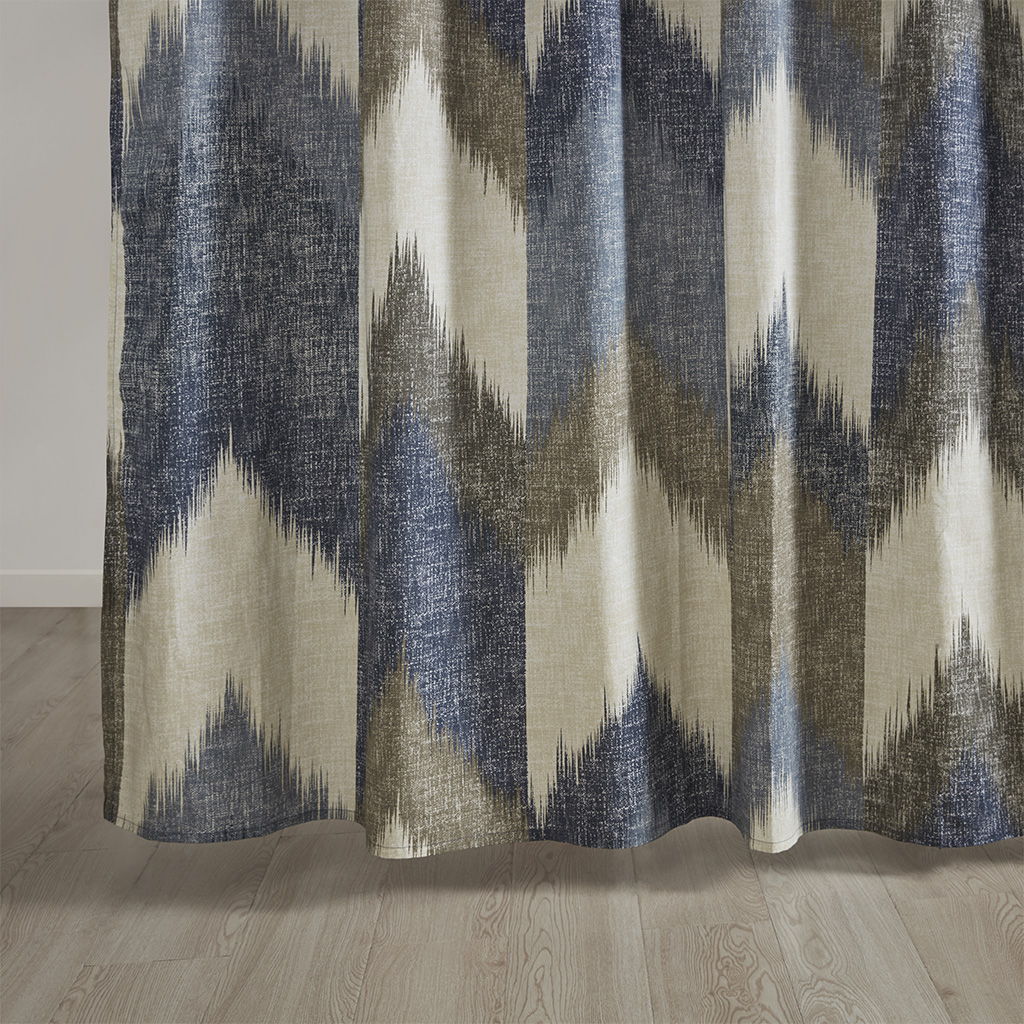 Alpine - Printed Shower Curtain - Navy