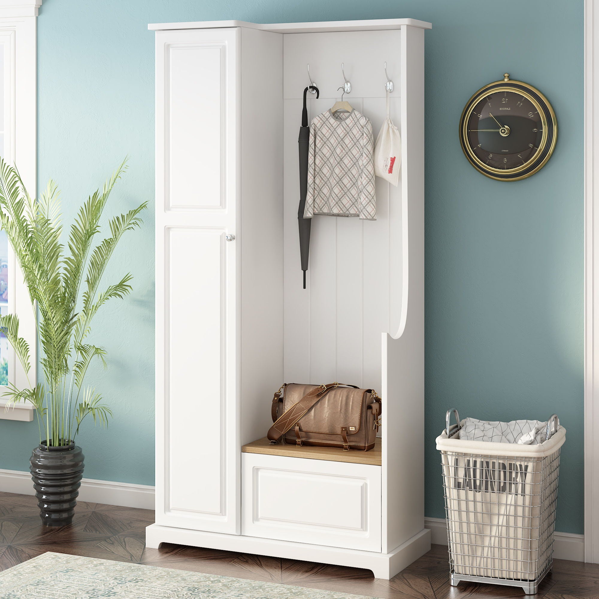 Hall Tree With Flip Up Bench