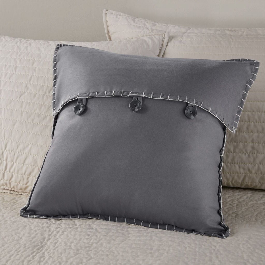 Ridge - 6 Piece Reversible Plaid Daybed Cover Set - Neutral