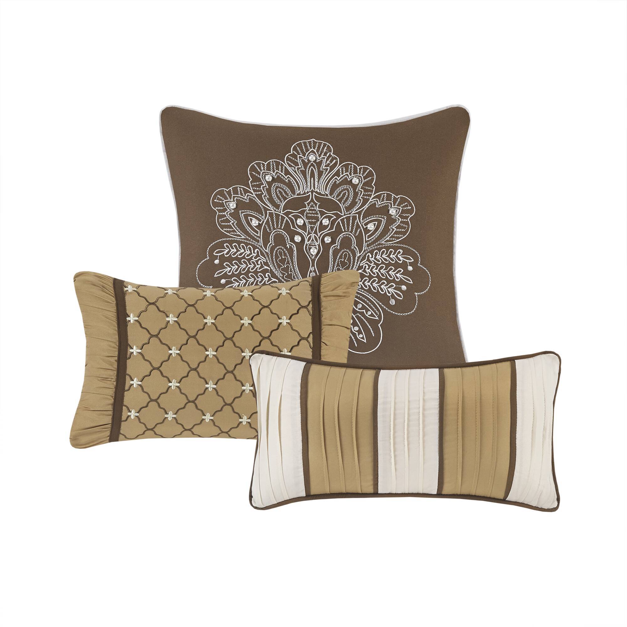 Bellagio - 6 Piece Reversible Coverlet Set - Brown / Gold
