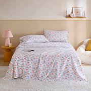 Cozy Soft - Twin Long 100% Flannel Pigment Printed Sheet Set - Happy Bows