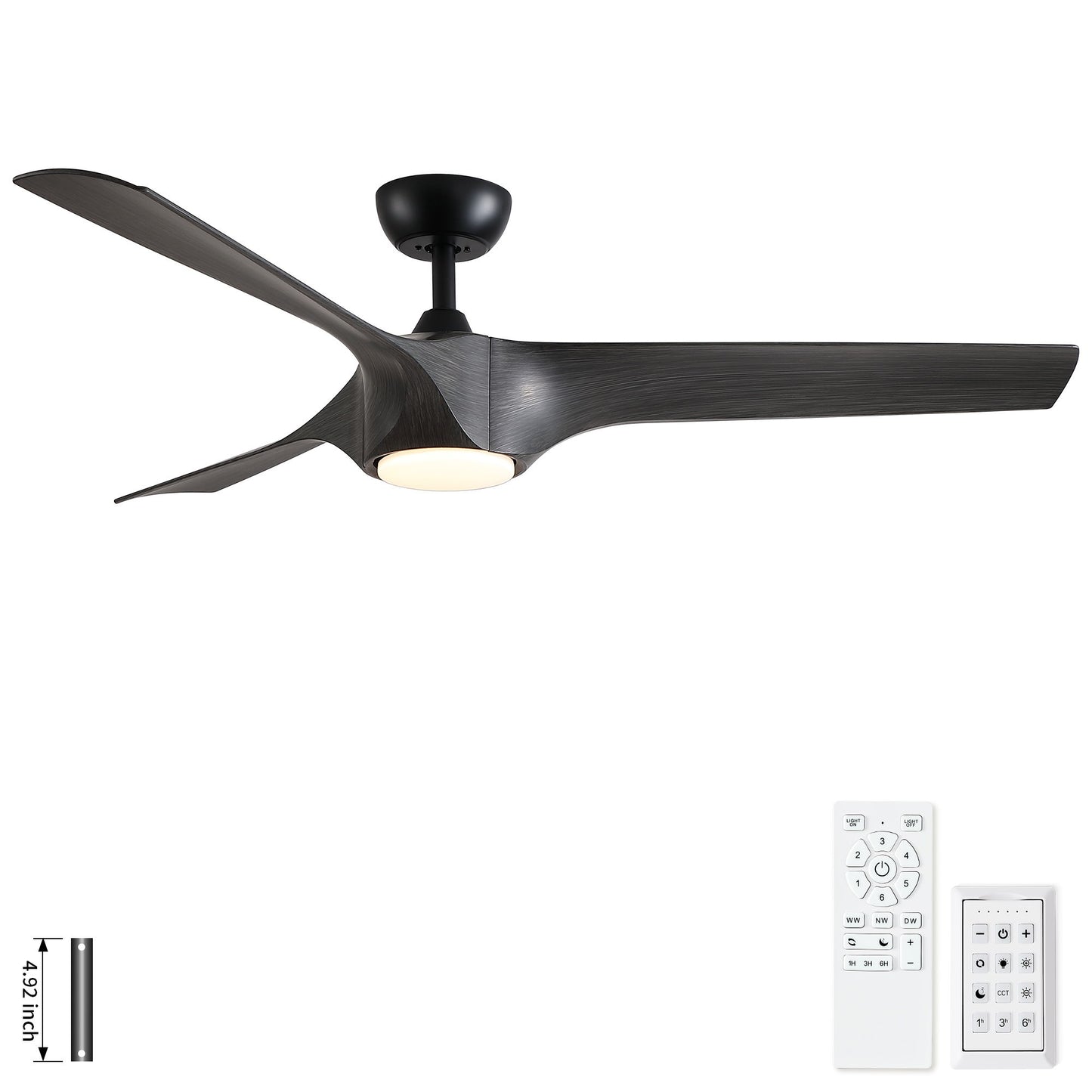 Reversible Quiet Motor Ceiling Fan Light With ABS Blades