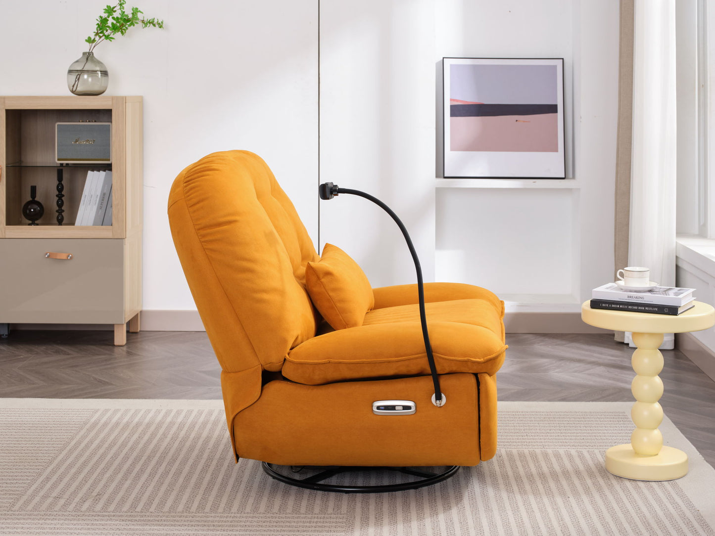 Power Recliner Swivel Glider USB Charger With tooth Music Player, Sleep, Working, Game And Leisure