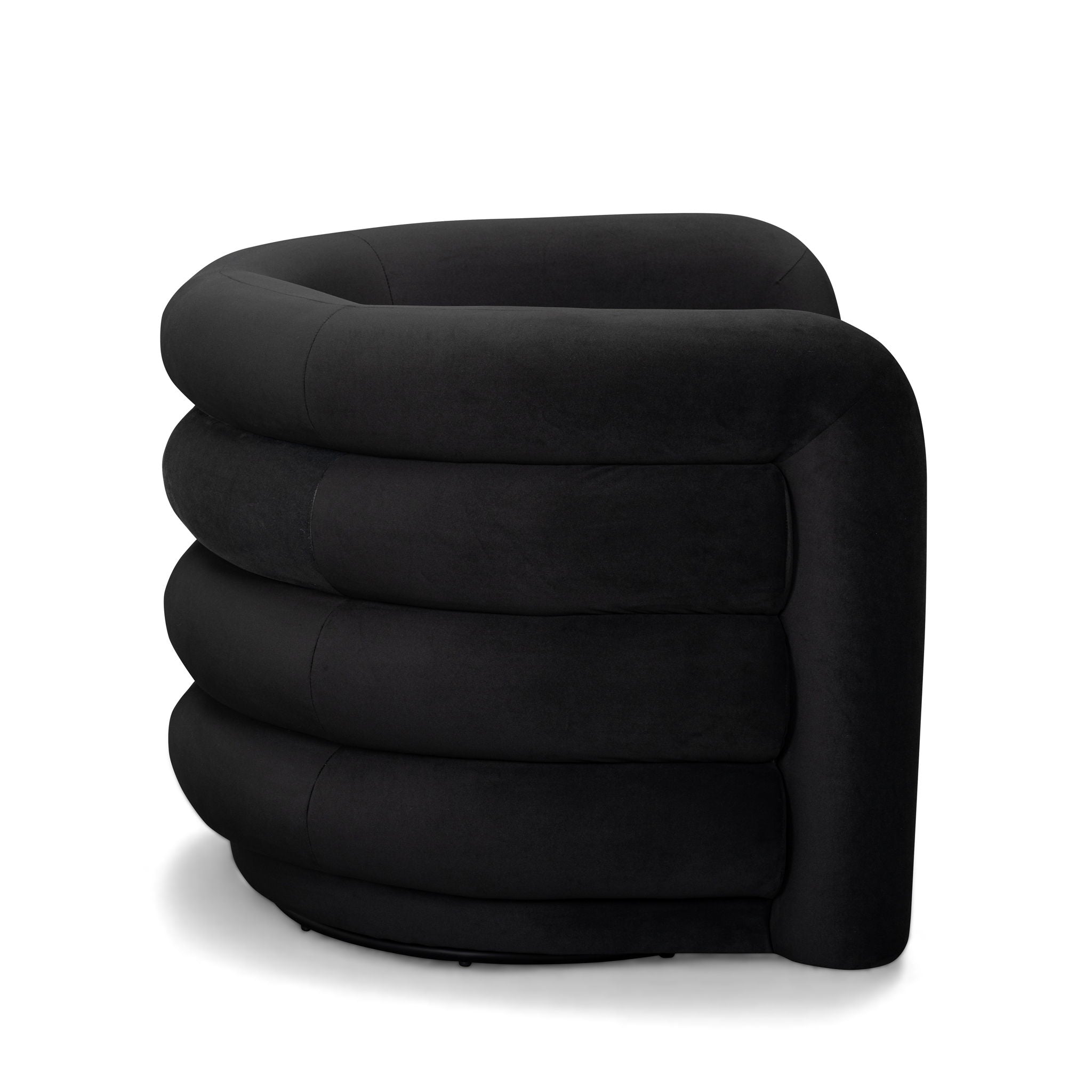 Curves - Velvet Swivel Accent Chair