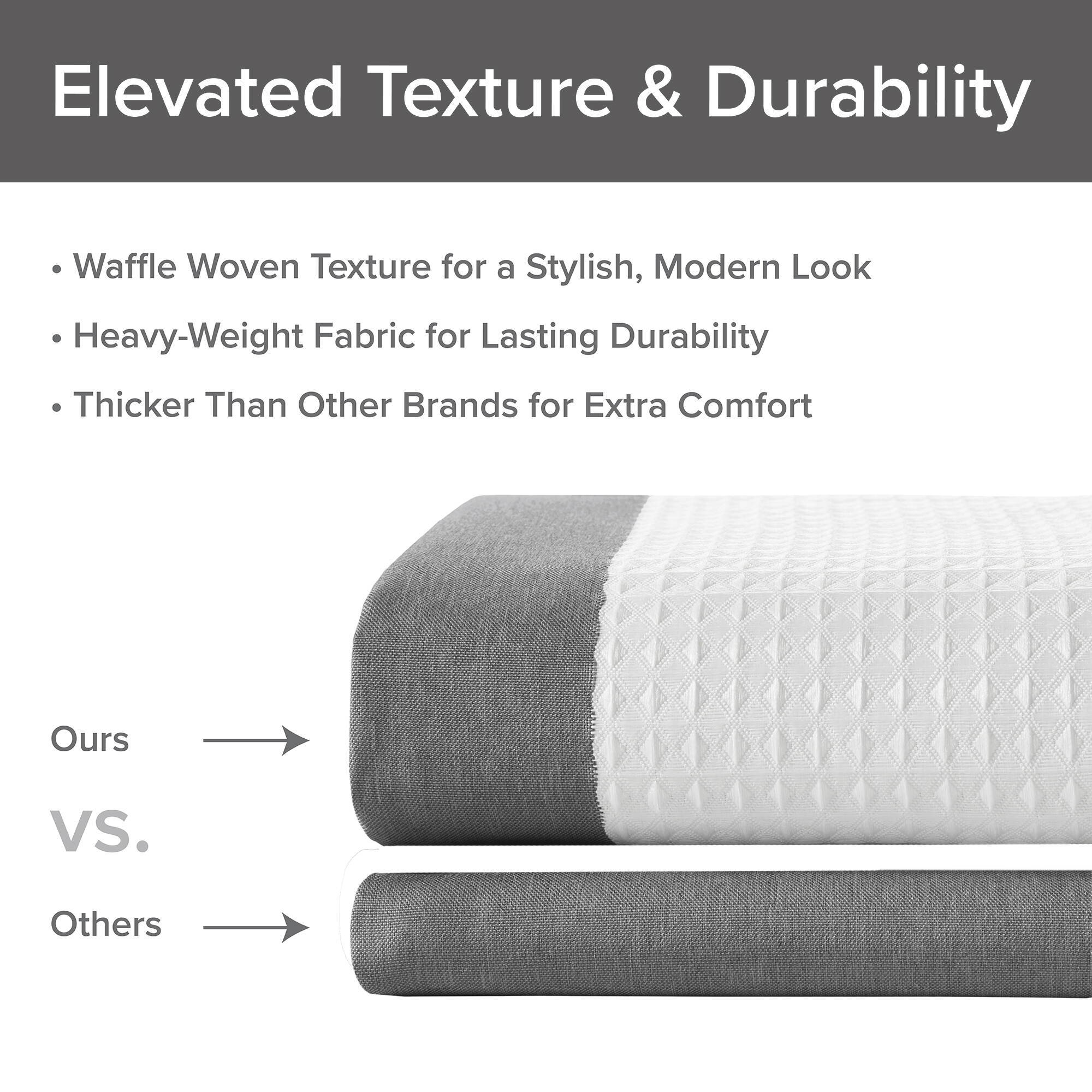 Spa Waffle - 36" x 72'' Shower Curtain With 3M Treatment - Charcoal