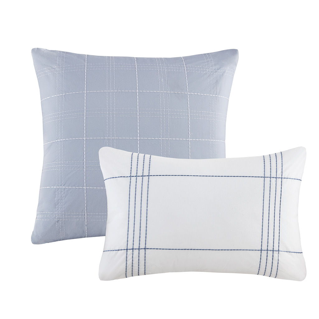 Morgan - 6 Piece Cotton Jacquard Oversized Comforter Set - White