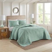 Oakley - King 3 Piece Reversible Bedspread Set - Seafoam