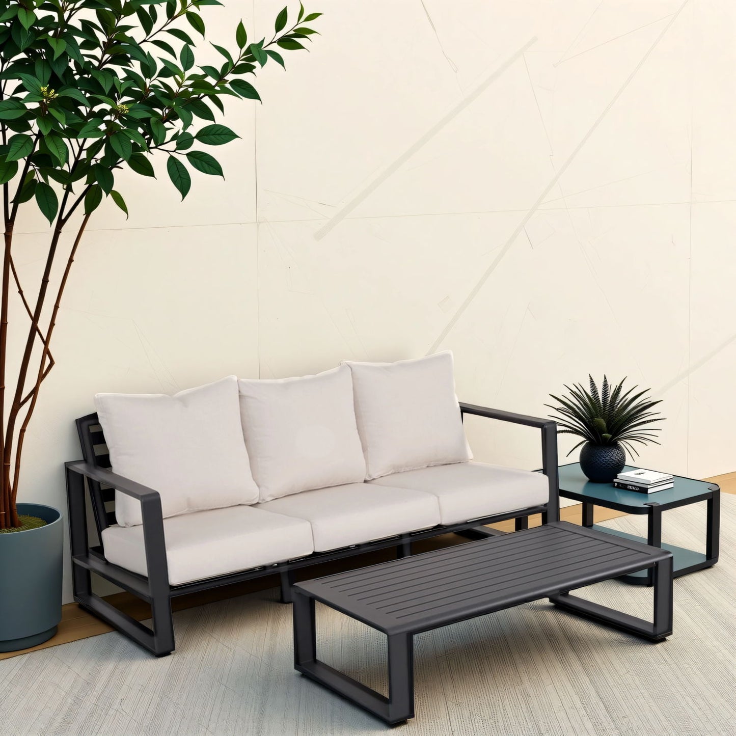 Sofa With Rectangular Coffee Table
