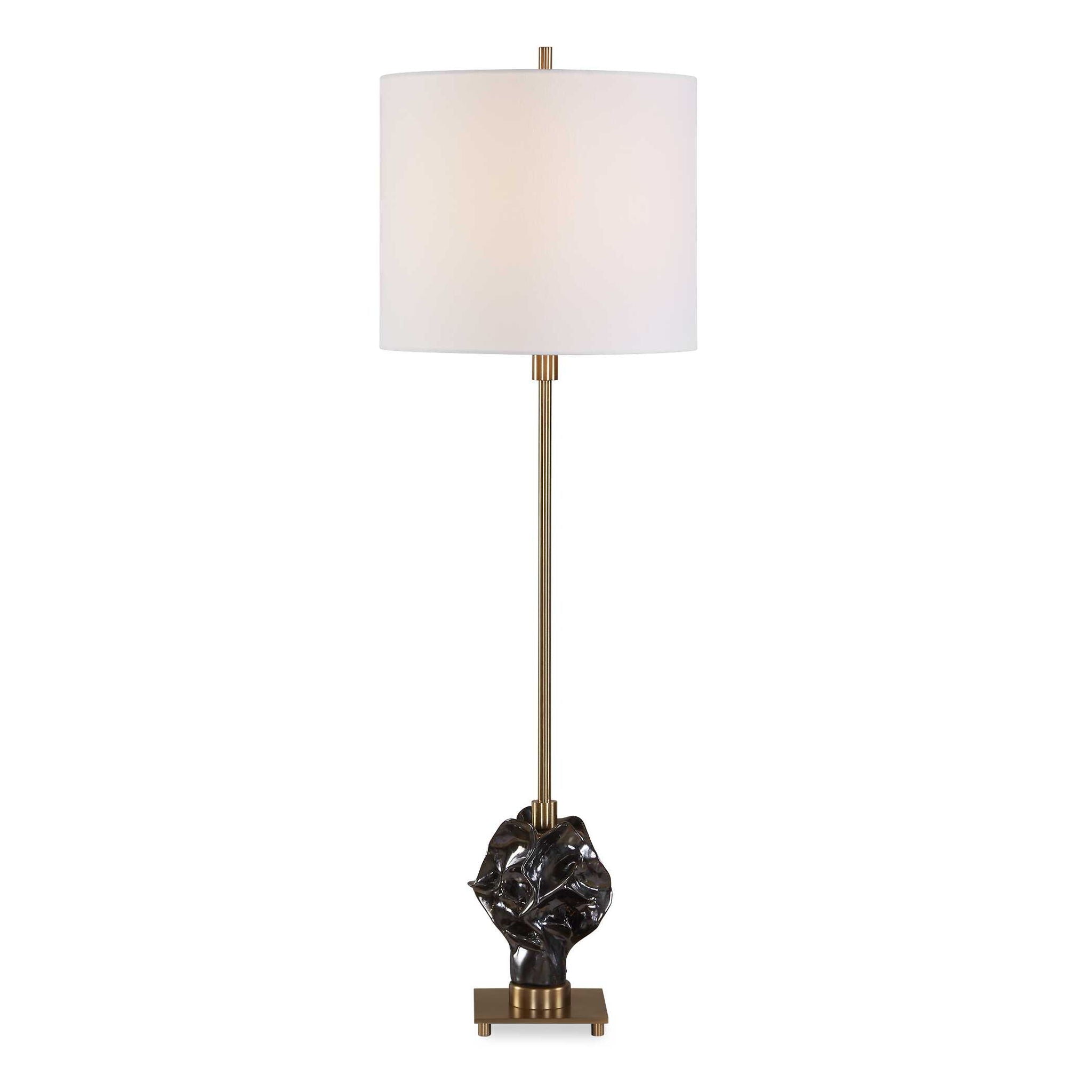 Fiori - Sculptural Buffet Lamp - Dark Bronze / Antique Brass