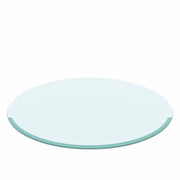 30" Round Tempered Glass Table Top Clear Glass 2 / 5" Thick Beveled Polished Edge - Transparent