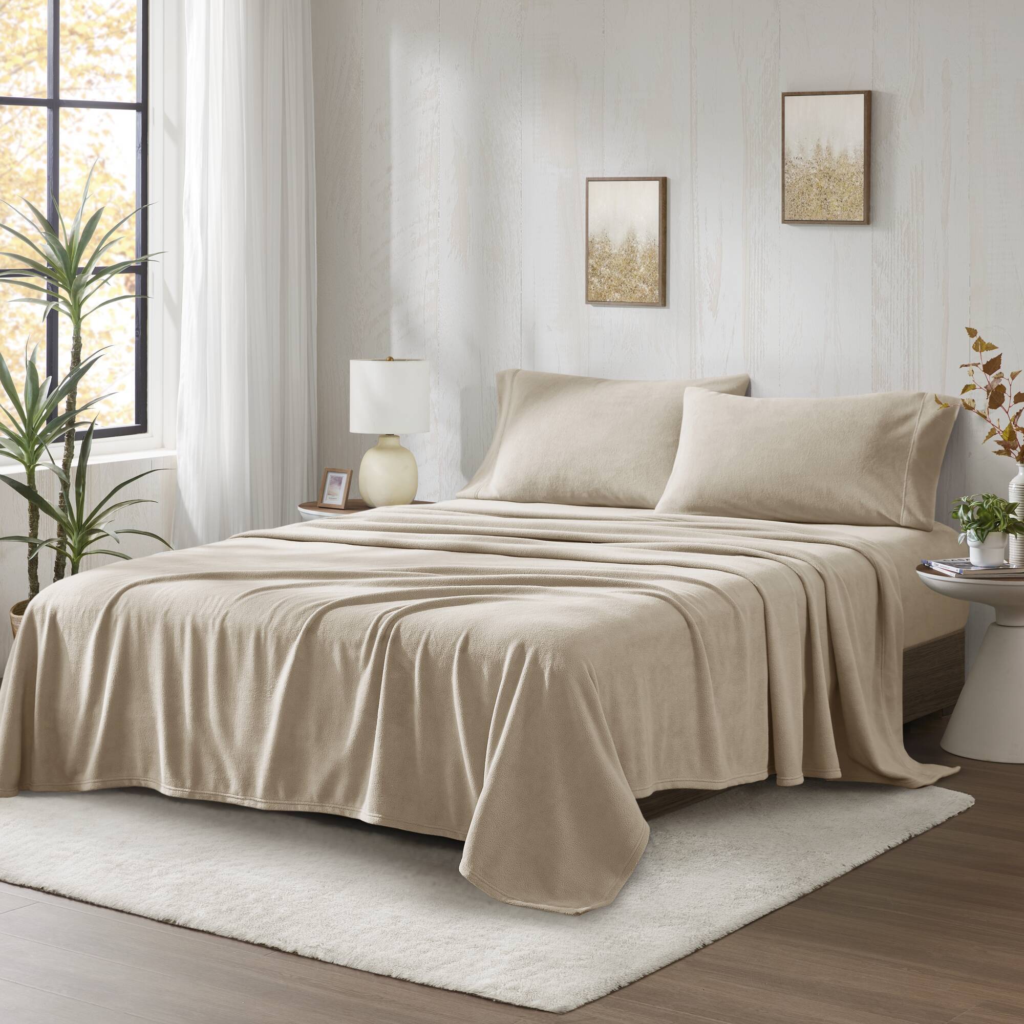 Micro Fleece - Twin Long Sheet Set - Khaki