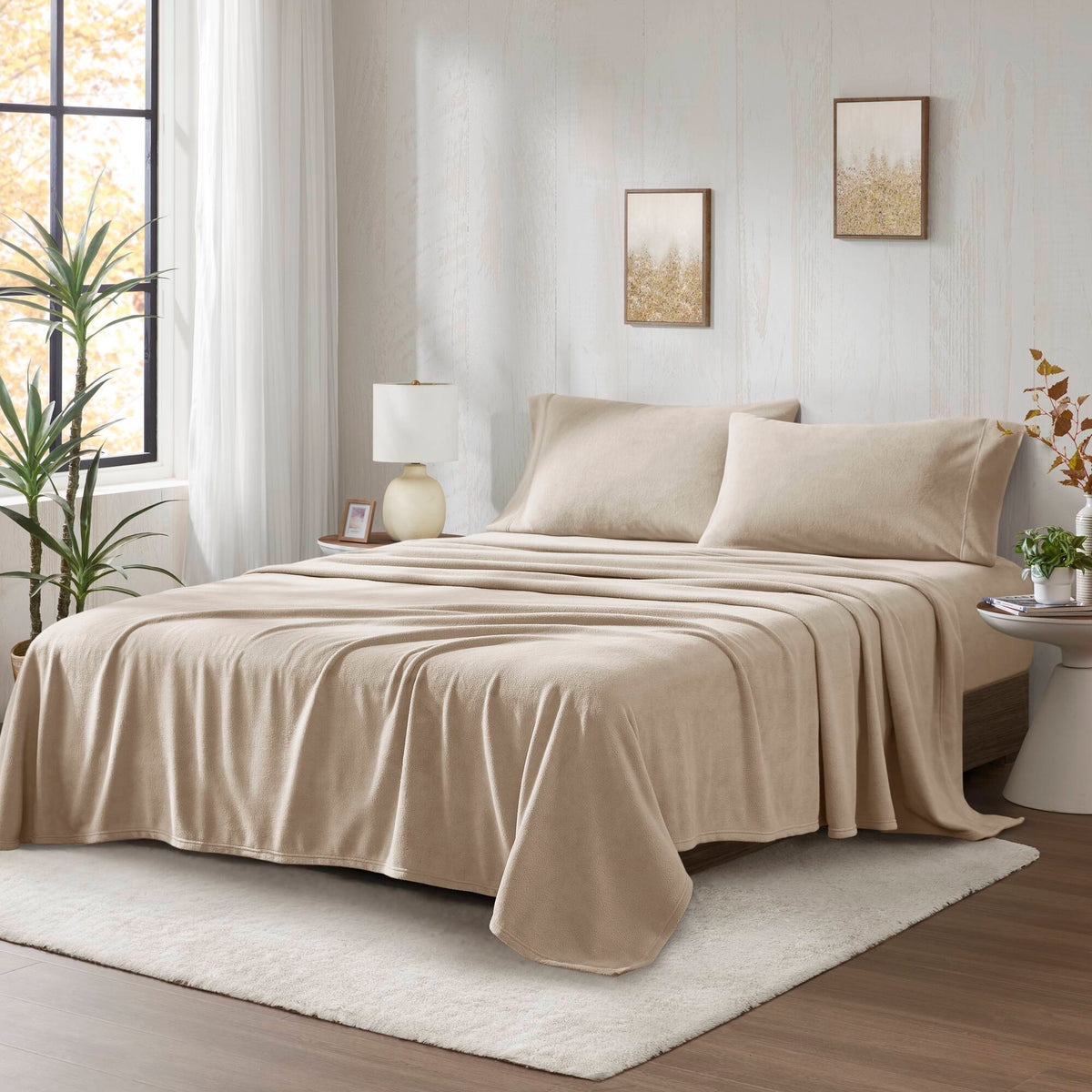 Micro Fleece - California King Sheet Set - Khaki
