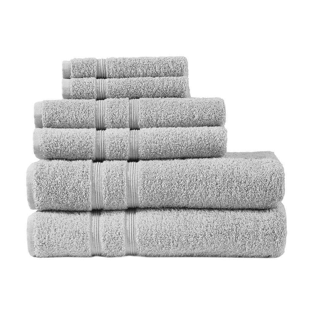 Aegean - 6 Piece Towel Set - Gray