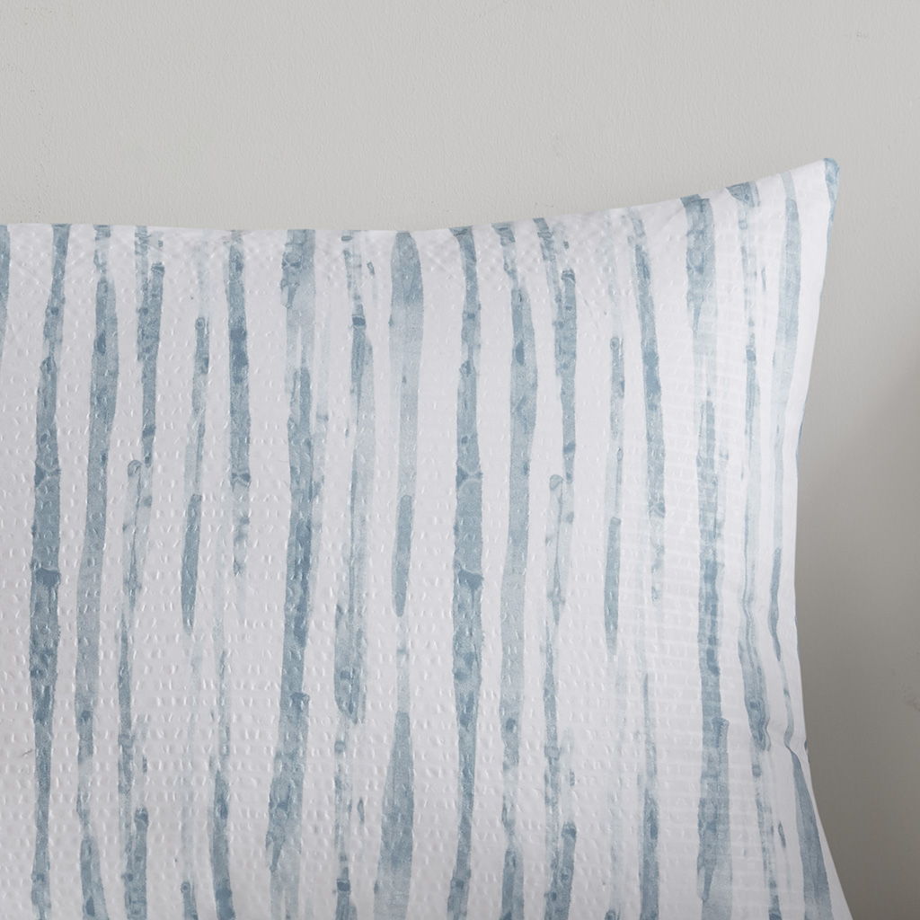 Brush Stroke - 4 Piece Oversized Reversible Comforter Set - Blue