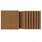 3D Groove Acoustic Panels & Strip Boards, Sound Absorbing Wall & Ceiling Panels (Set of 8) - Walnut