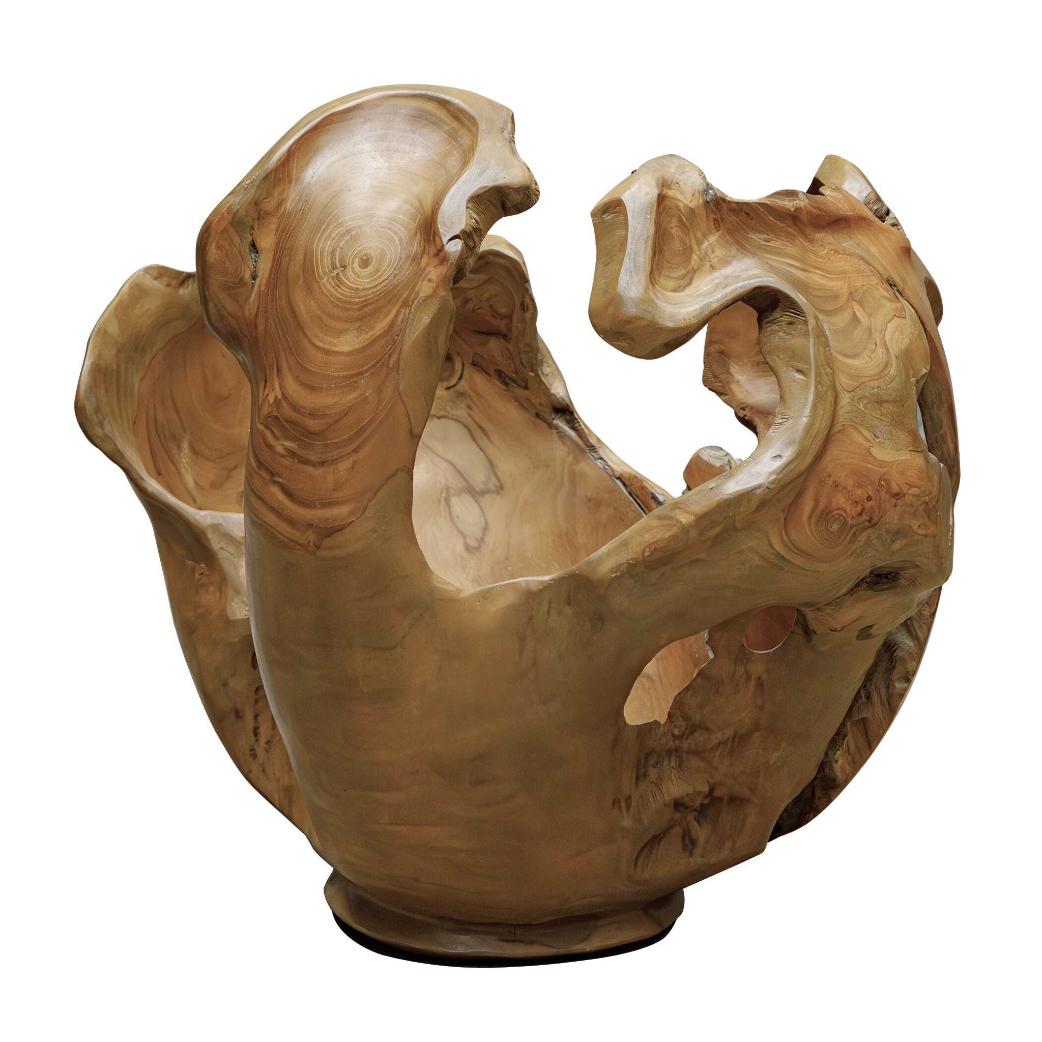 Arbor - Crest Indoor-Outdoor Teak Bowl - Woodtone