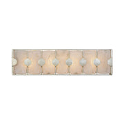 Rene - 4 Light Swirl Glass Vanity - Pearl Silver