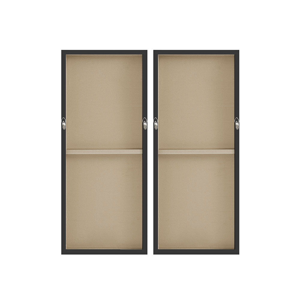 Two Black Dominos - Printed On Canvas (Set of 2) - Black
