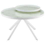 Shayne - Round Top Coffee Table With 2 Tier Design