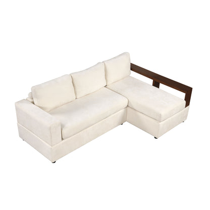 Sectional Sofa Upholstered Sofa Couch With Reversible Armrests For Living Room