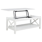 Slater - Lift Top Coffee Table With X Frame Design - White
