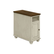 Accent End Table, Storage, Traditional - White