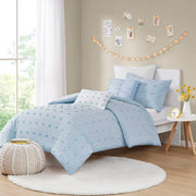 Brooklyn - Twin Comforter Set - Blue