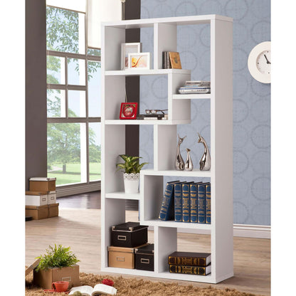 8 Shelf Geometric Bookcase