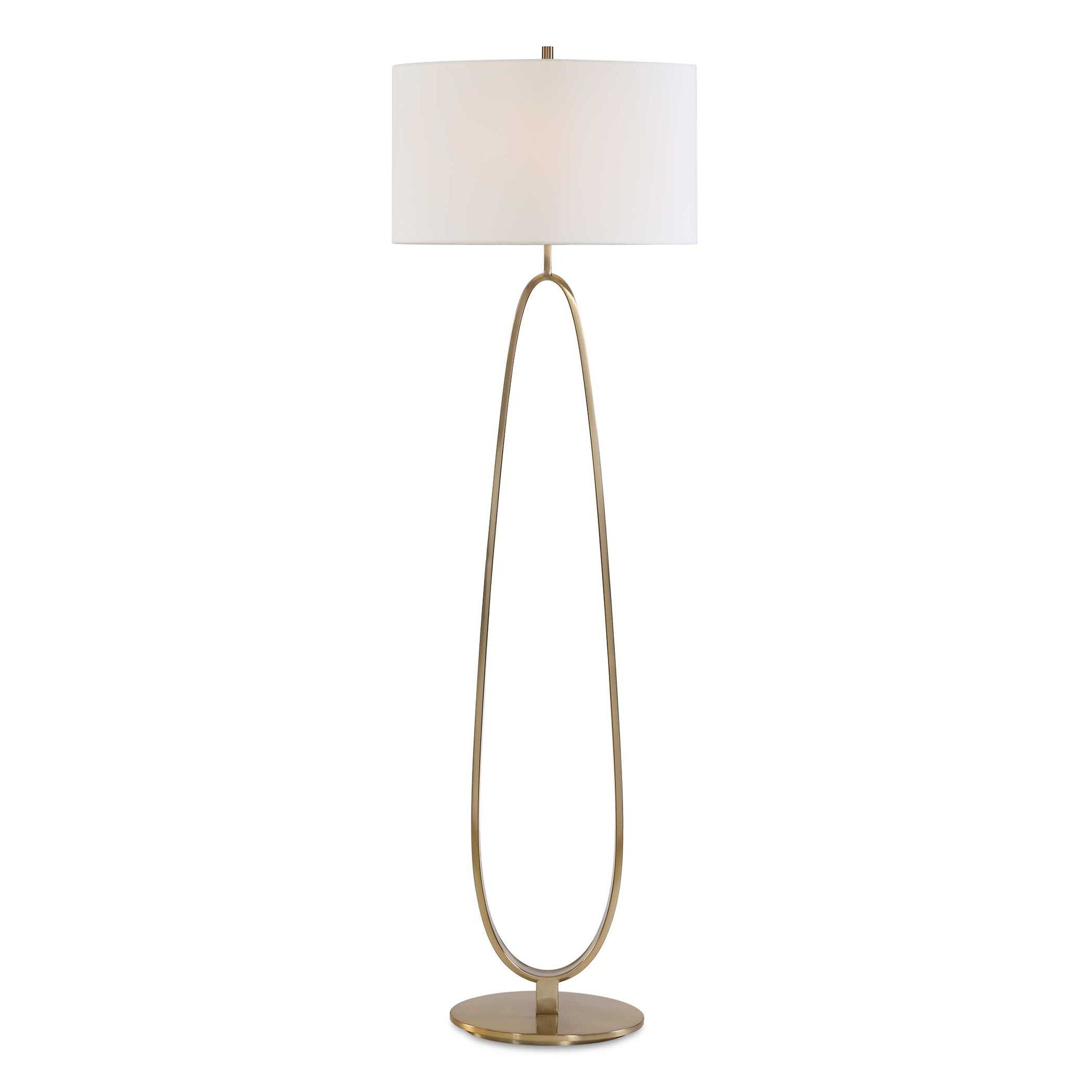 Tordin - Geometric Floor Lamp - Brass / Gold