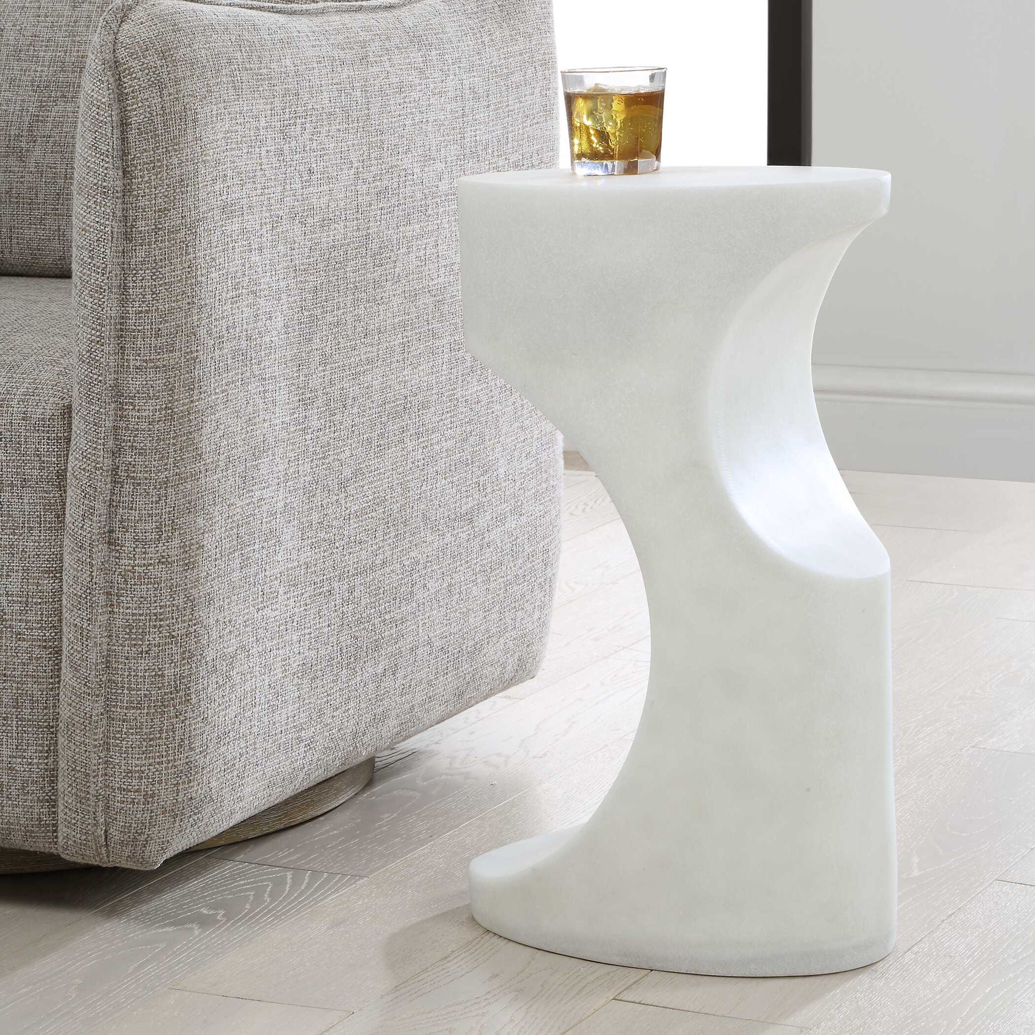 Stevie - Indoor-Outdoor Accent Table - White