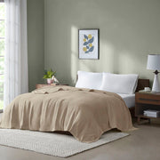 Freshspun Basketweave - King Blanket - Khaki