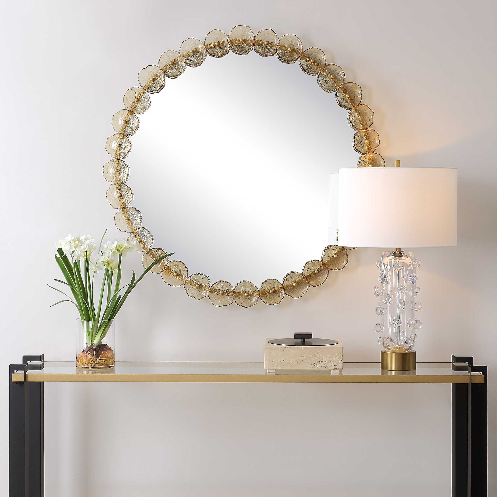 Nolina - Round Mirror - Gold