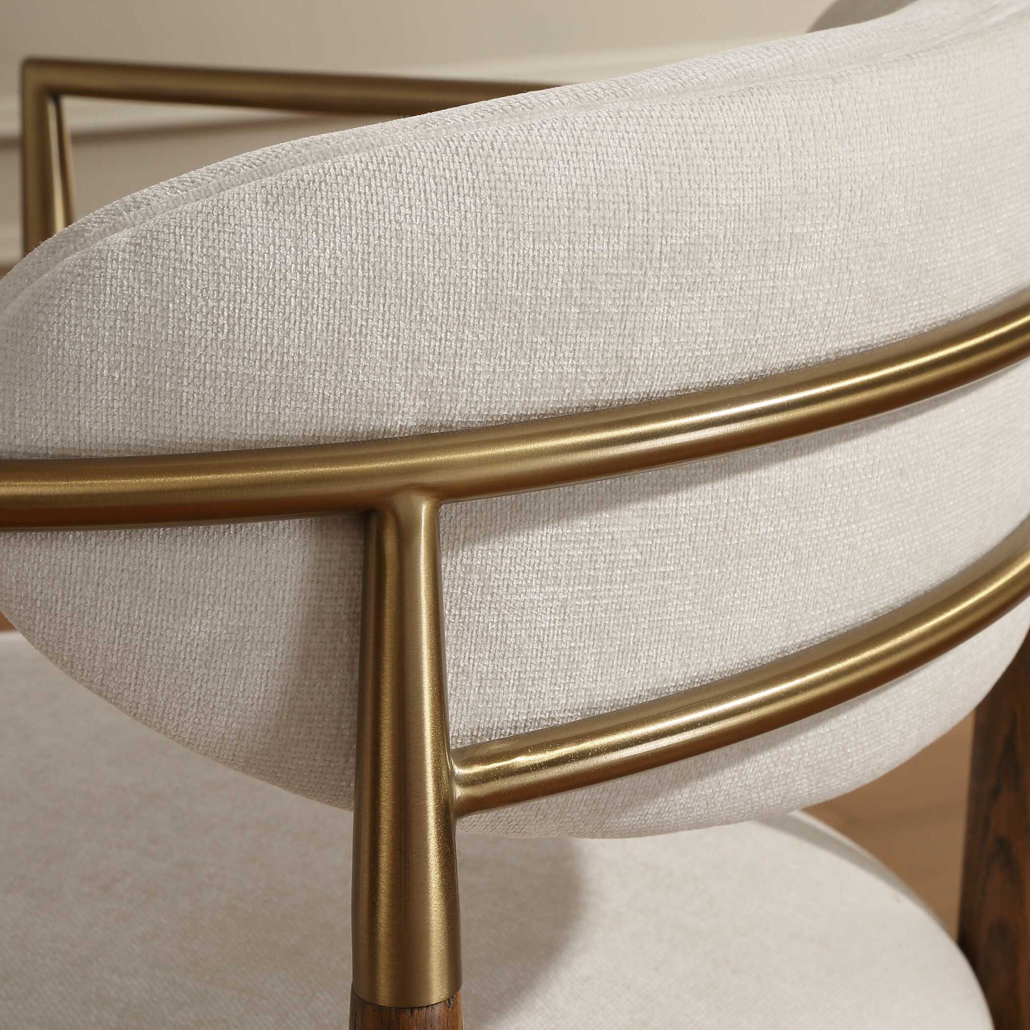 Moxie - Dining Arm Chair - Walnut / White