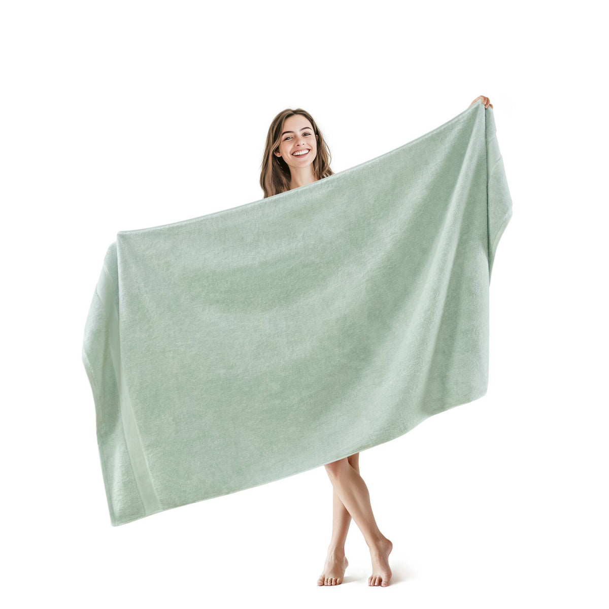 800GSM - 8 Piece Antimicrobial Towel Set - Seafoam