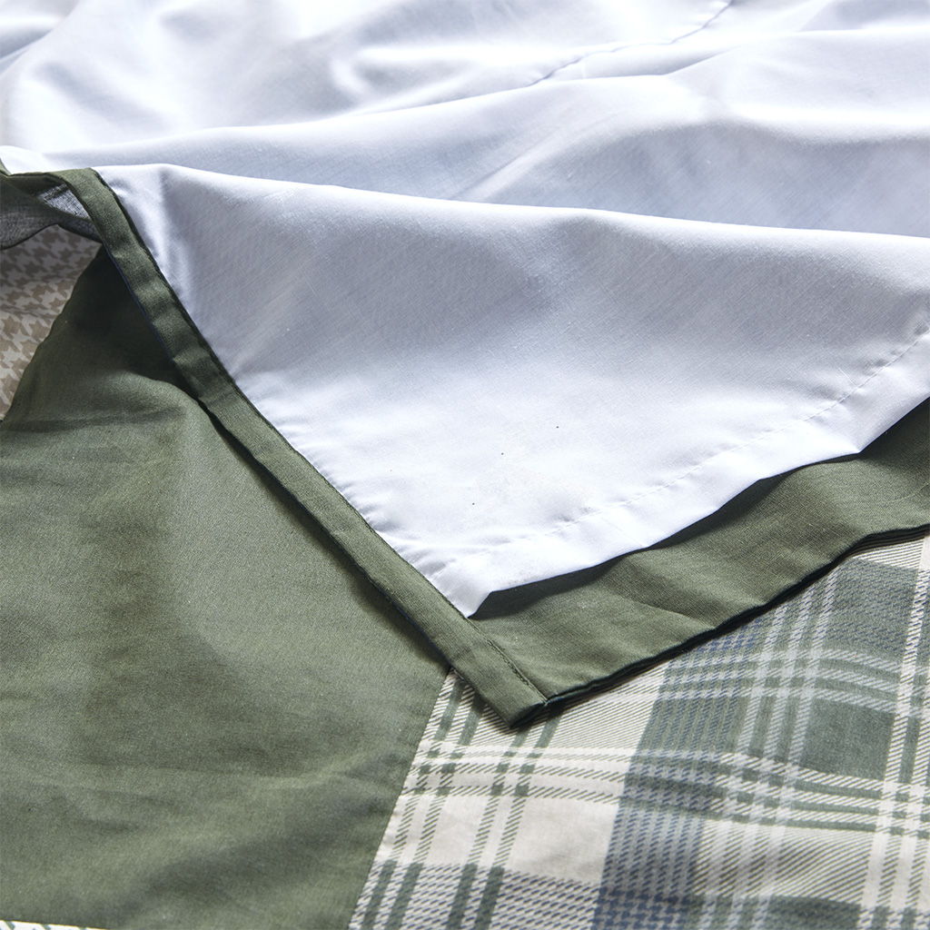 Mill Creek - Pieced Cotton Shower Curtain - Green