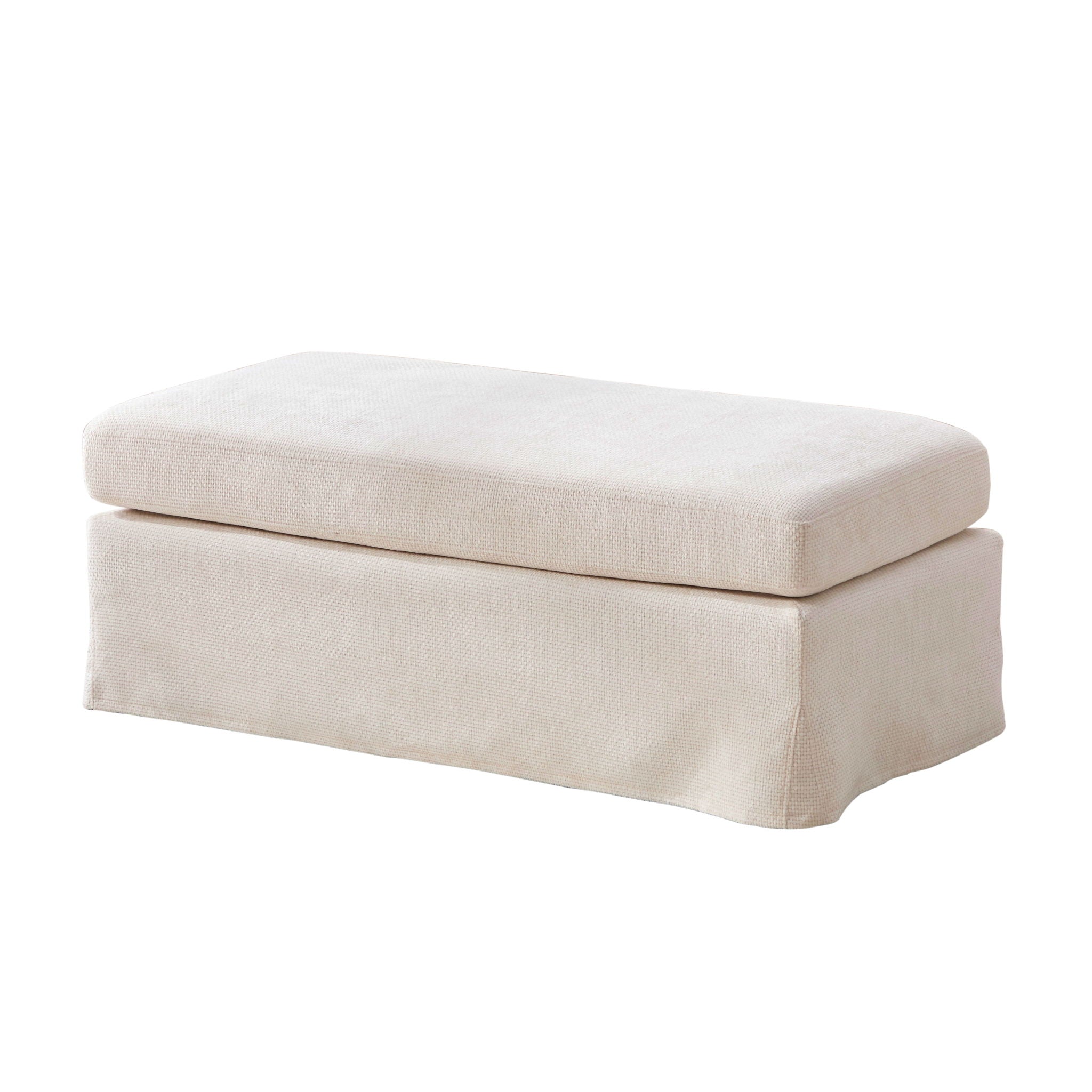 Ottoman Foot Stool With Metal Legs