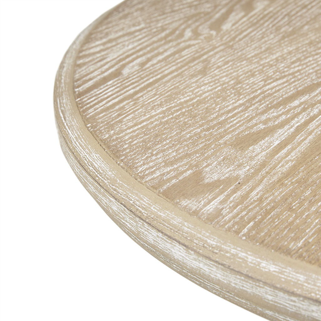 Fatima - Round Accent Table - Reclaimed Wheat