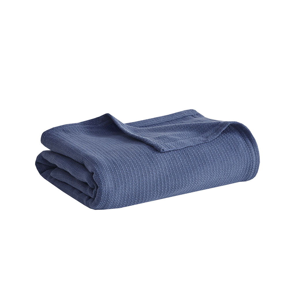 Freshspun Basketweave - King Blanket - Navy