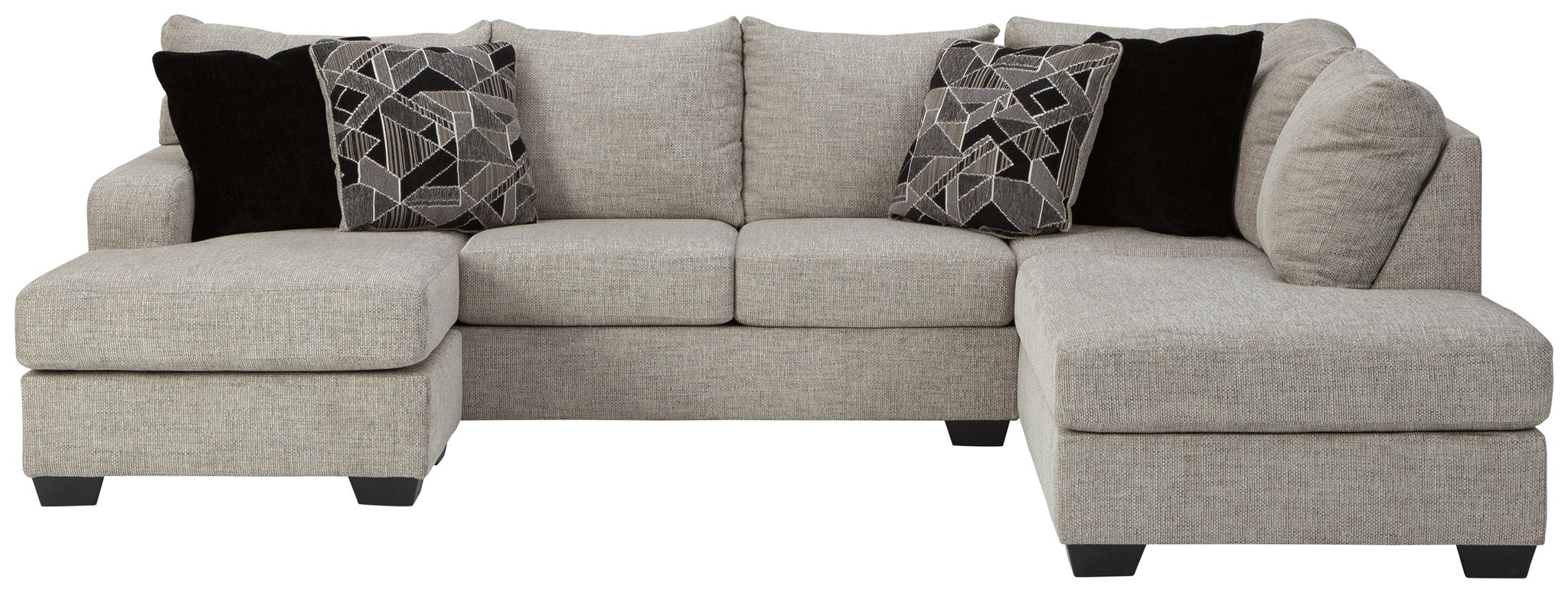 Megginson - Right Arm Facing Corner Chaise 2 Pc Sectional - Storm