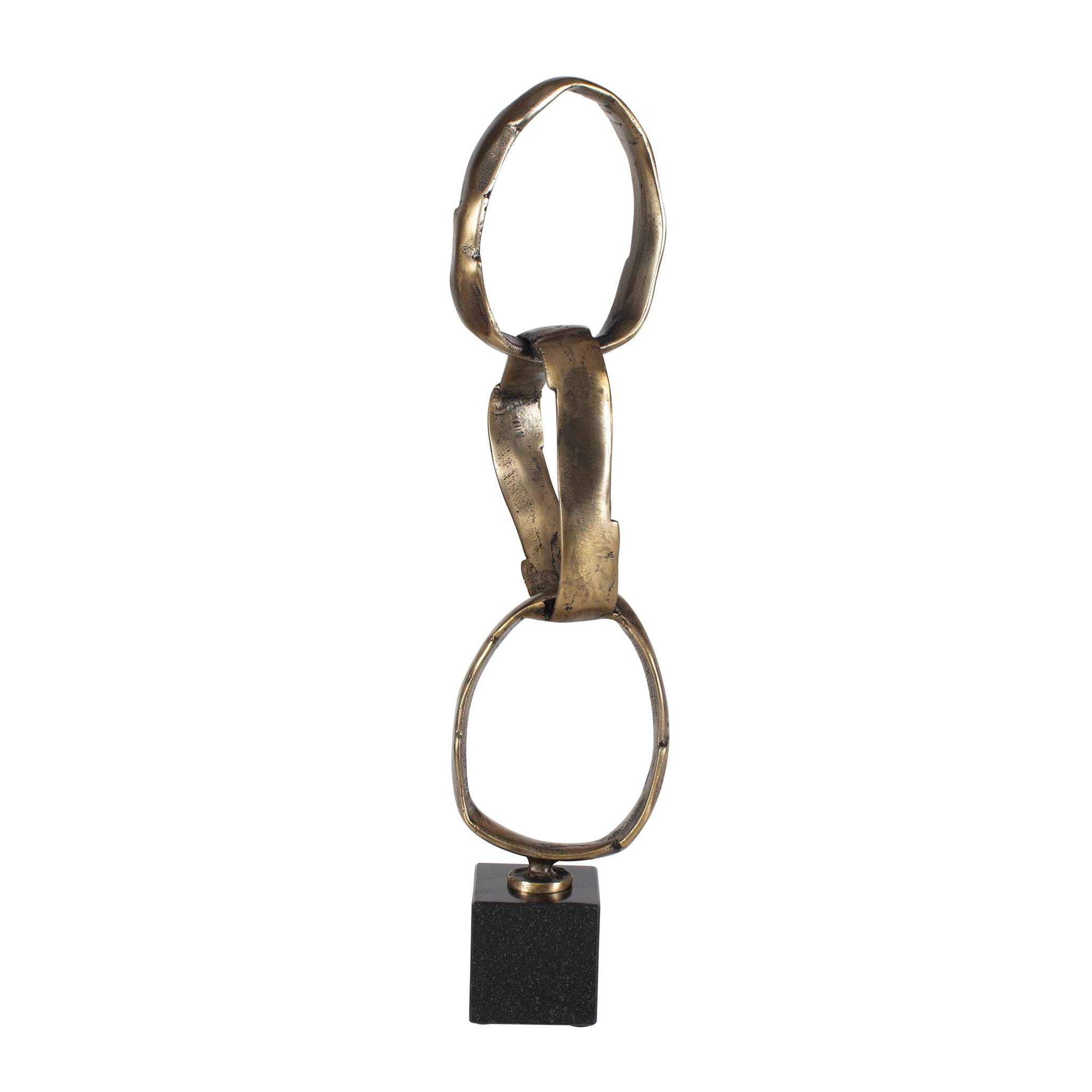 Loopform - Ring Sculpture - Black / Brass