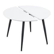 Pull Out Dining Table, Round Design - White