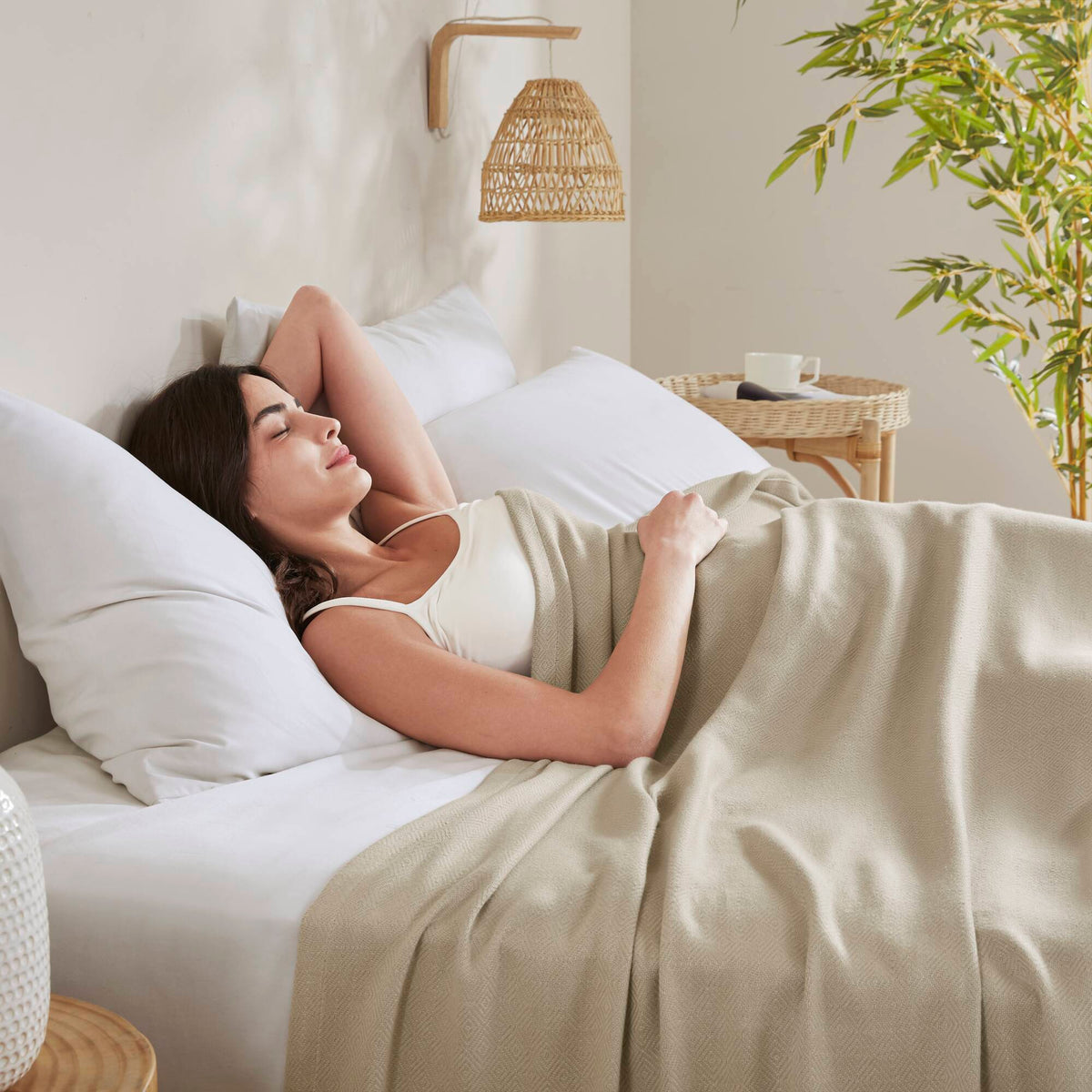 Bamboo Cotton - King Rayon From Blanket - Khaki