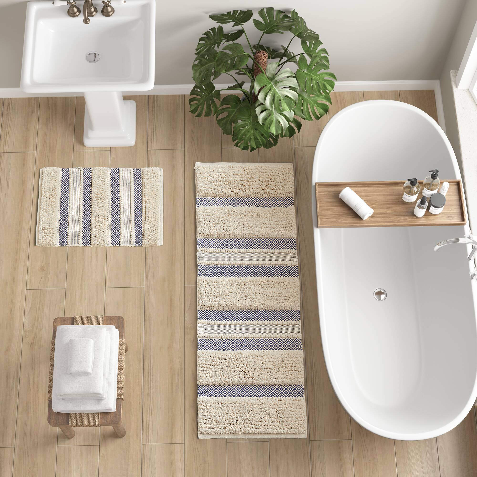 Asher - 20" x 32" Bath Rug - Navy