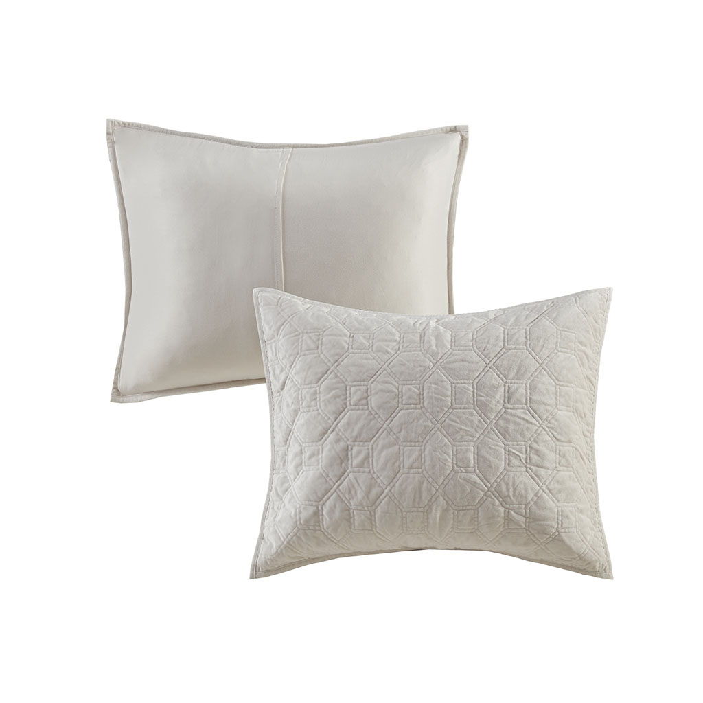 Harper - King Reversible 3 Piece Coverlet Set - Ivory