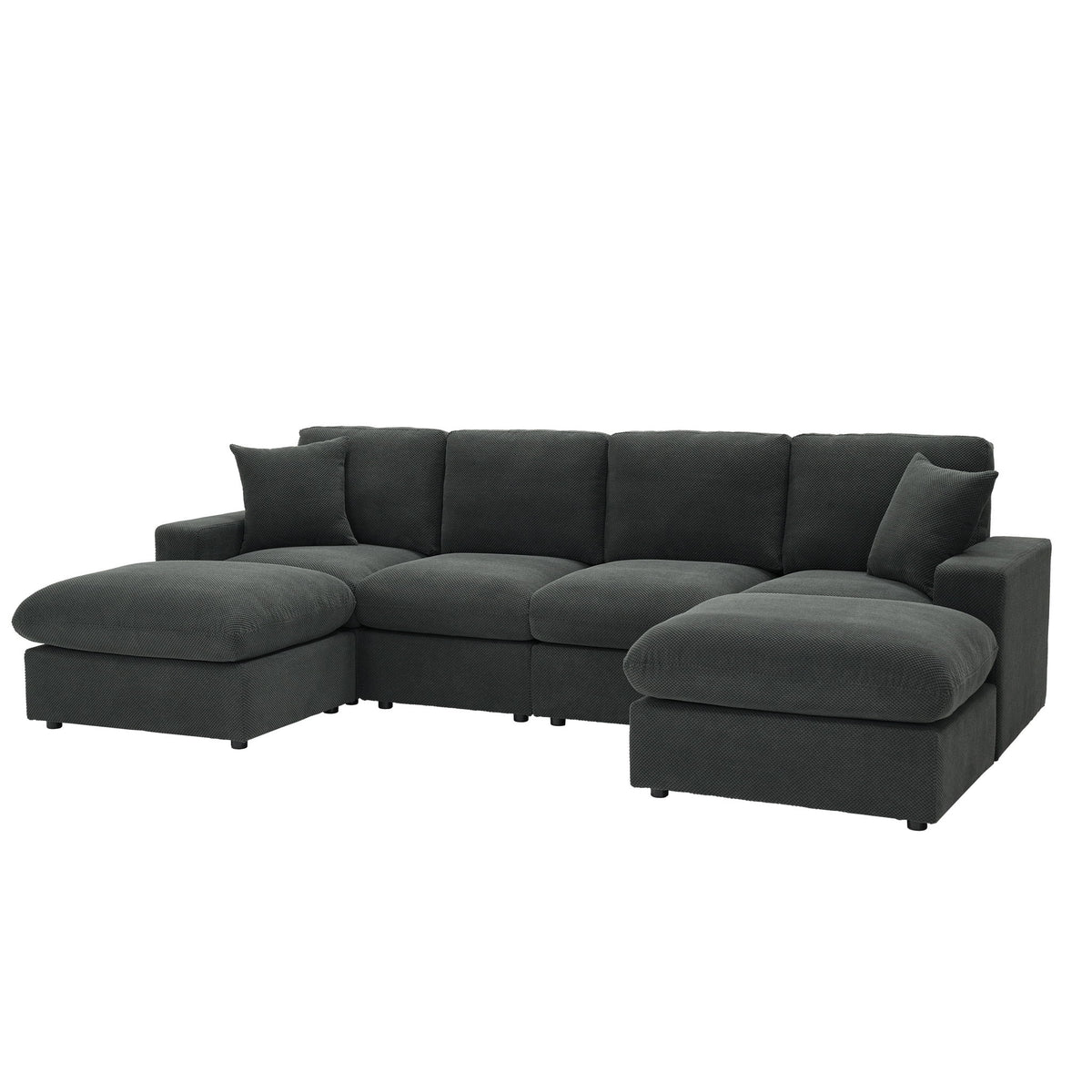 Sectional With 2 Ottomans