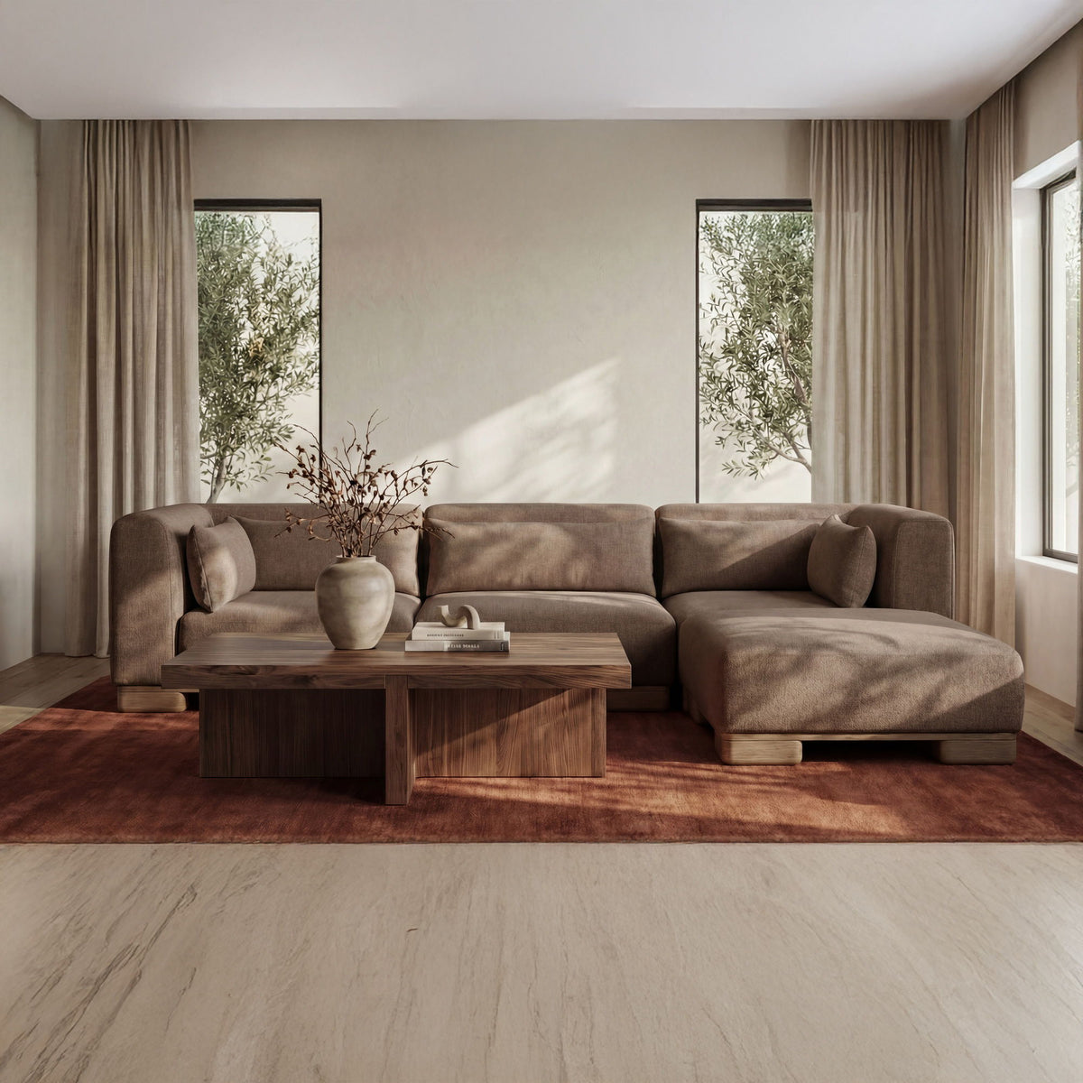 June - Slipper Chair - Dark Brown